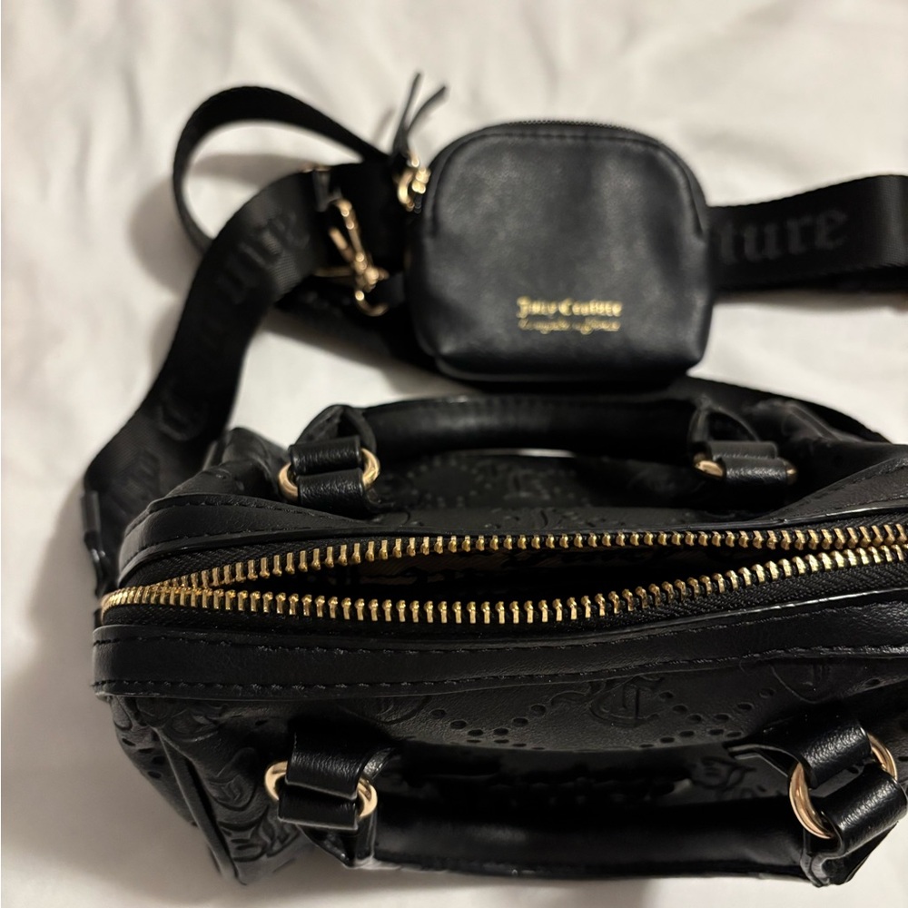 Juicy Couture Black Crossbody Bag with Gold Details